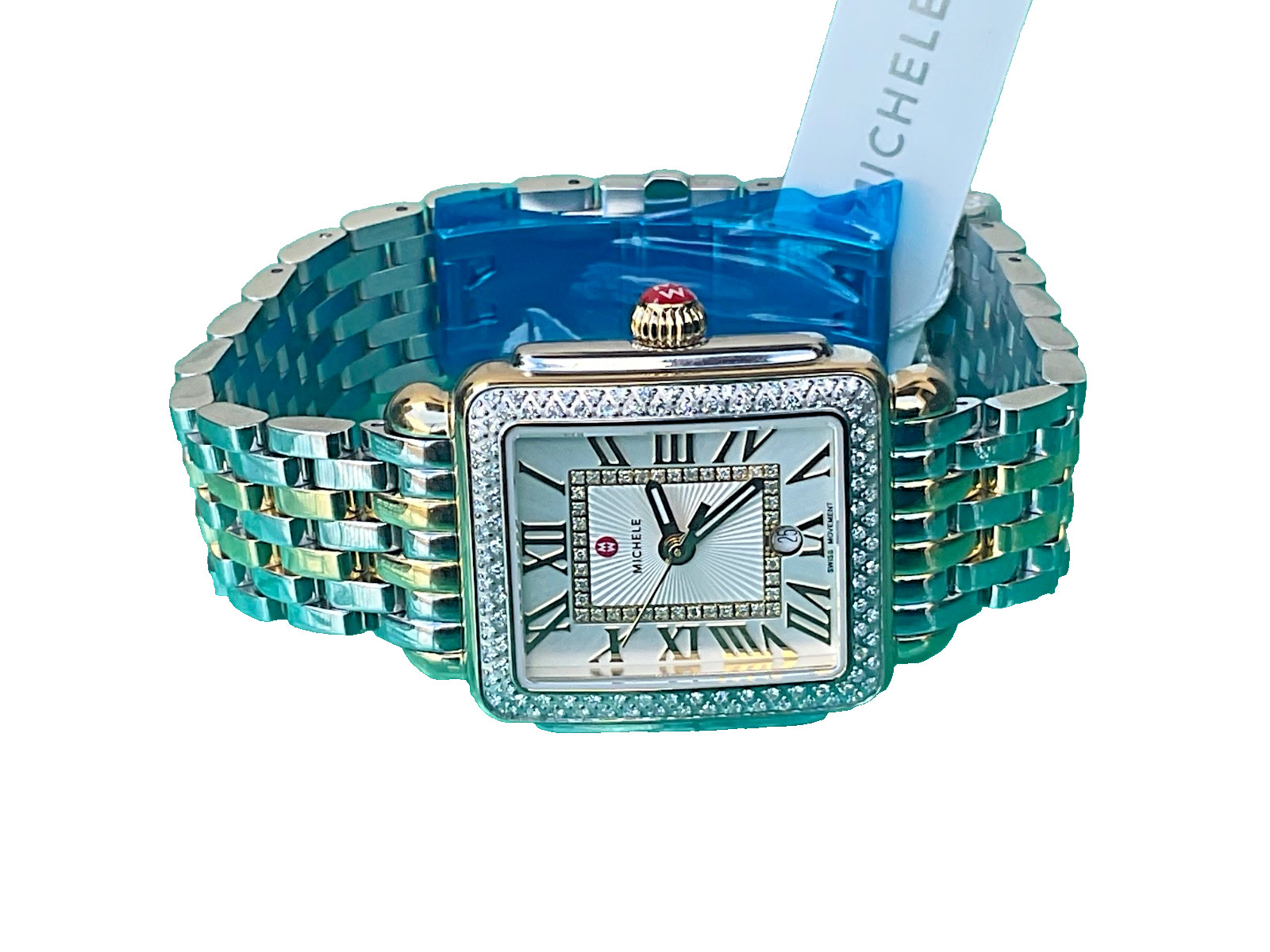 Michele Deco Madison Mid MWW06G000002 SS/YG Women’s Diamond Watch – $2895