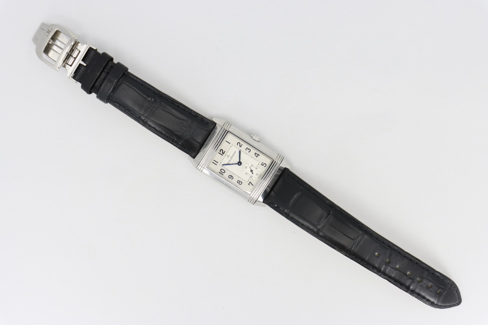 Jaeger-LeCoultre Reverso Grande Taille 270.8.62 Silver Dial Leather Strap 26mm