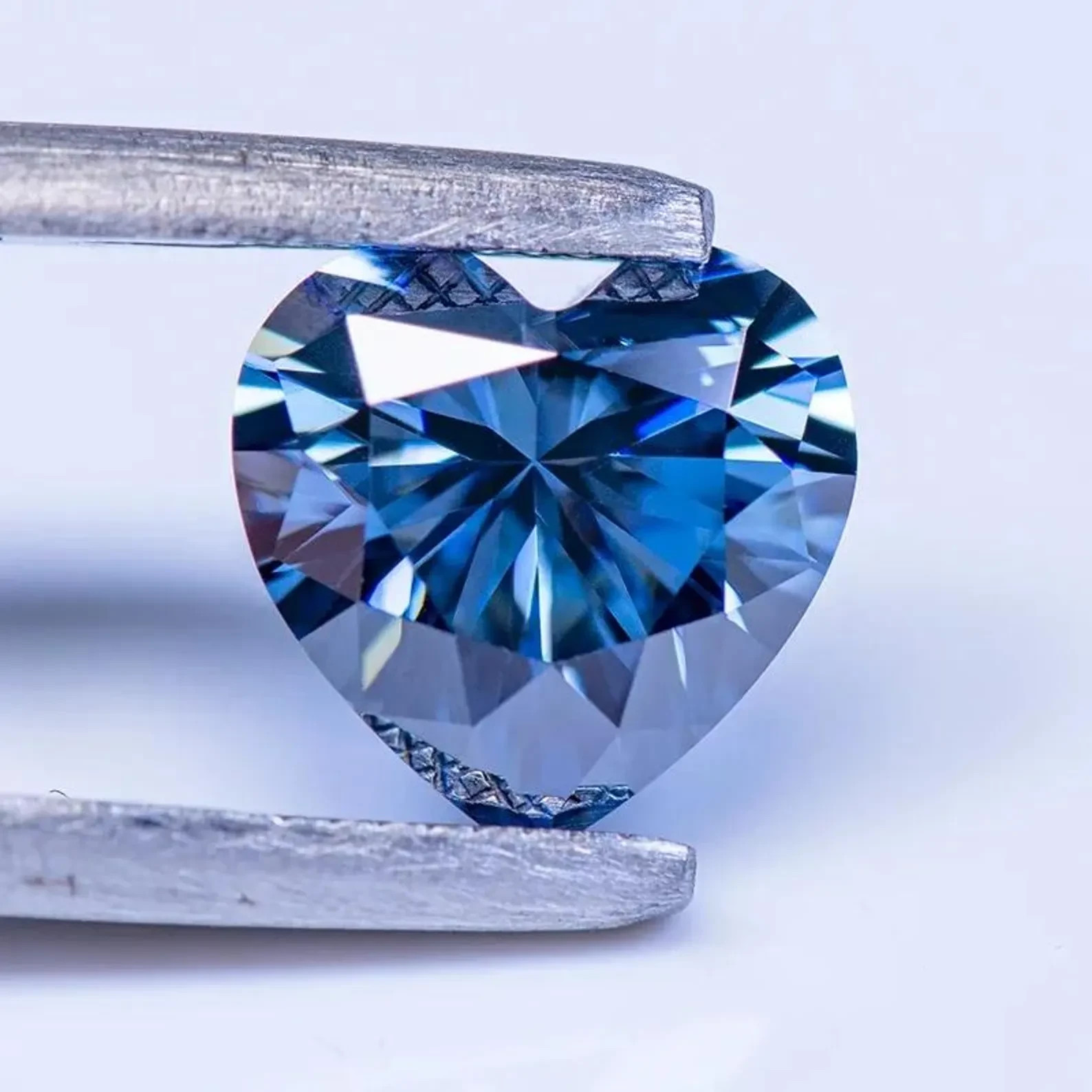 CERTIFIED 3.10 Ct Natural blue heart Diamond LOOSE VVs/ 9.5 mm