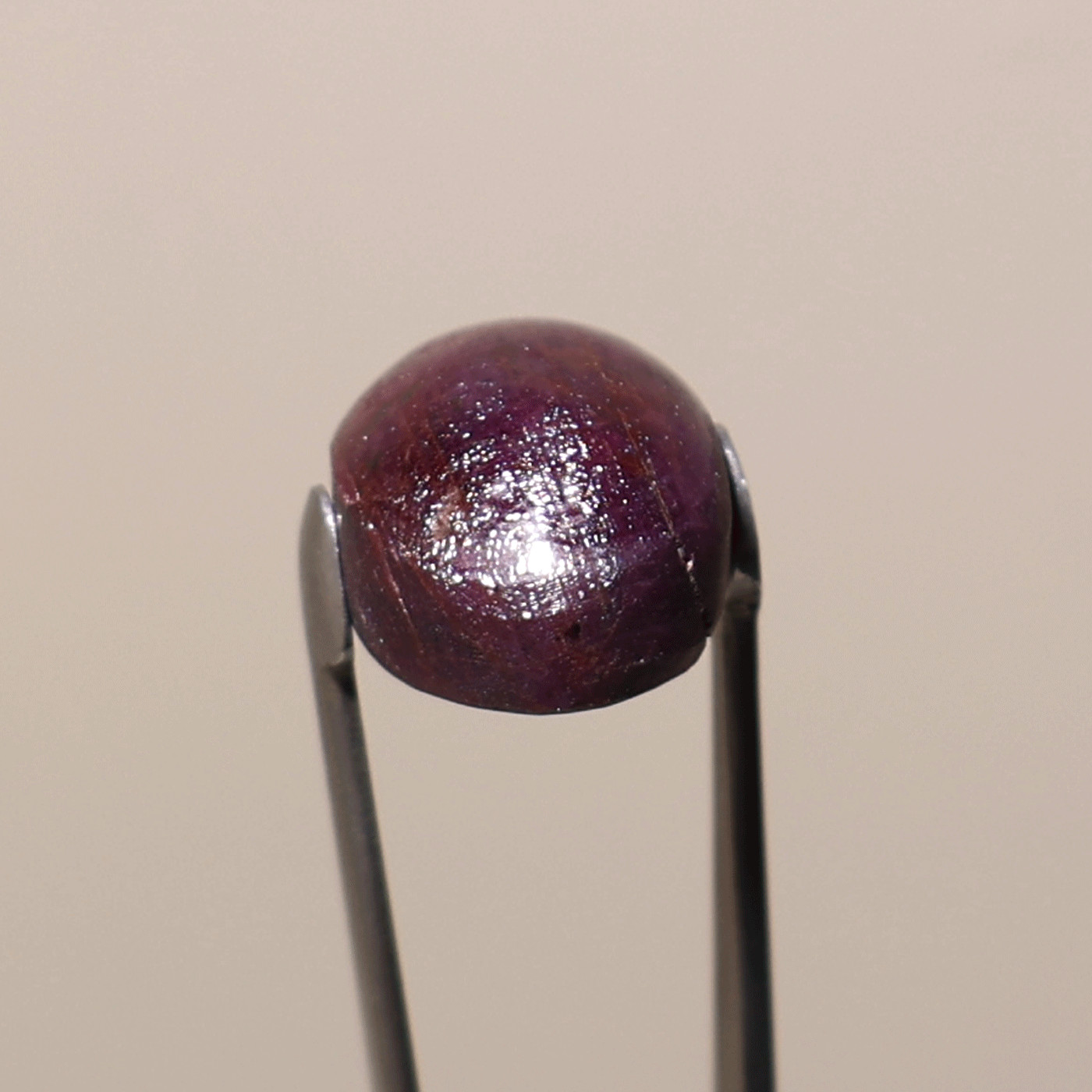 60 CT Red Star Ruby Cabochon — 24mmx16mm Subtle Asterism Hi-Grade Oval Gemstone