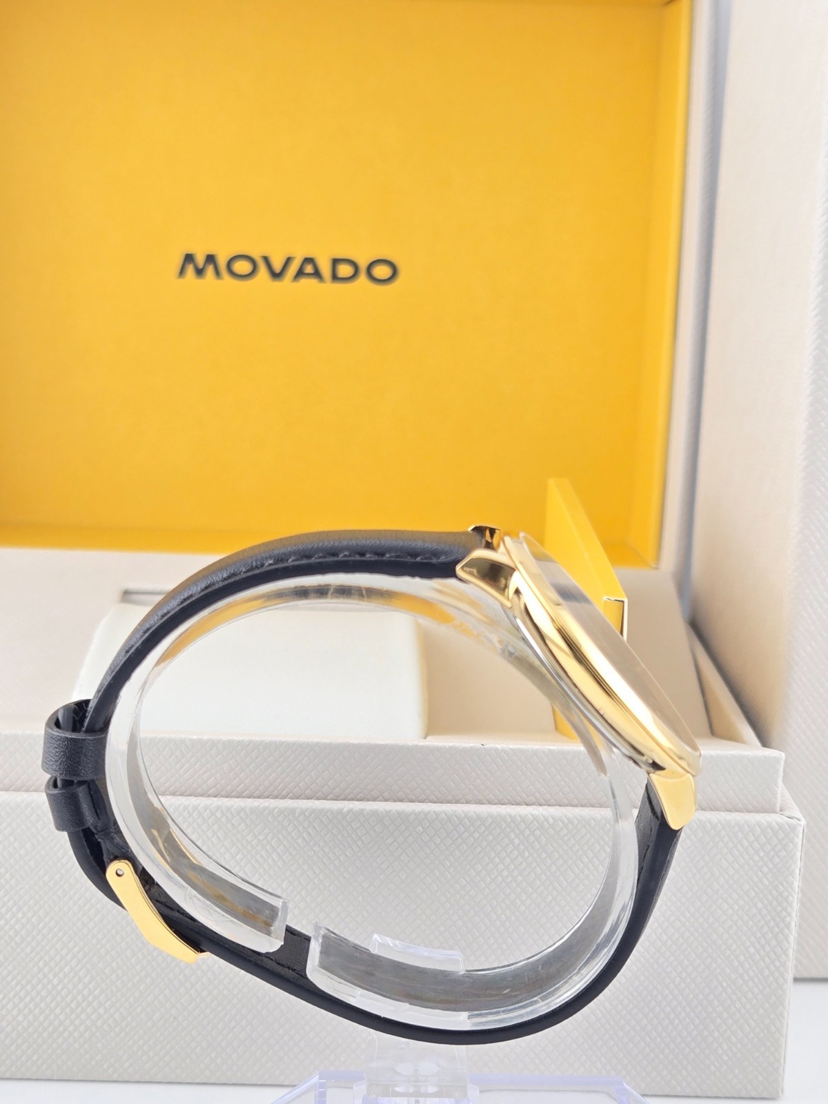 Movado Ultra Slim Women’s Black Dial Watch Refurbished – 0607091 ($795 MSRP)