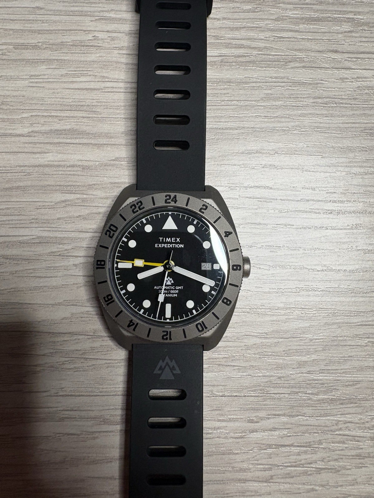Timex Expedition Automatic GMT Titanium 41mm Black Dial 200m Watch w/ Box