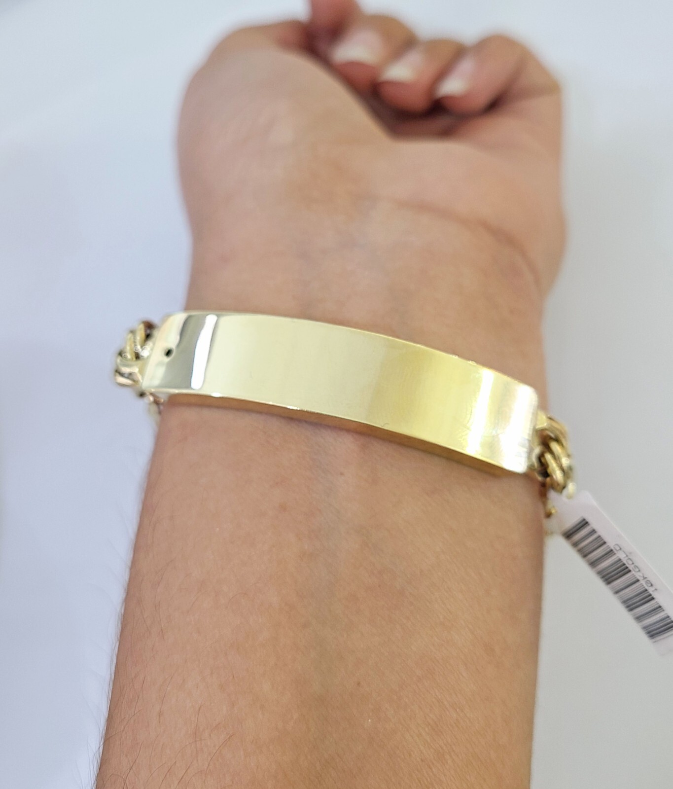 10k Solid Yellow Gold Chino ID Bracelet Size 8″ Inch 8mm Box Lock Real 10kt