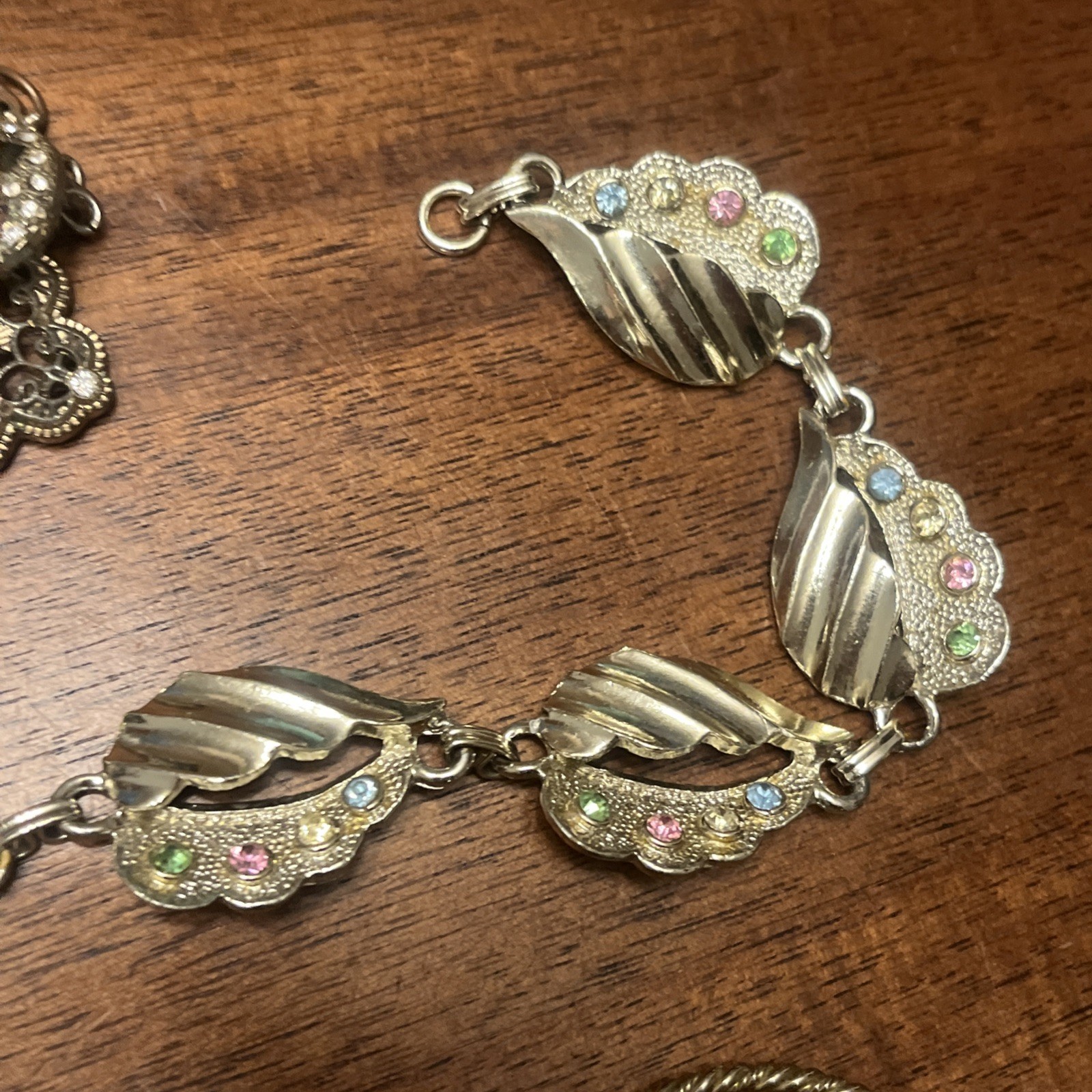 Vintage Estate Costume Jewelry LOT Timex CORO Watch & Earrings Melba Brass