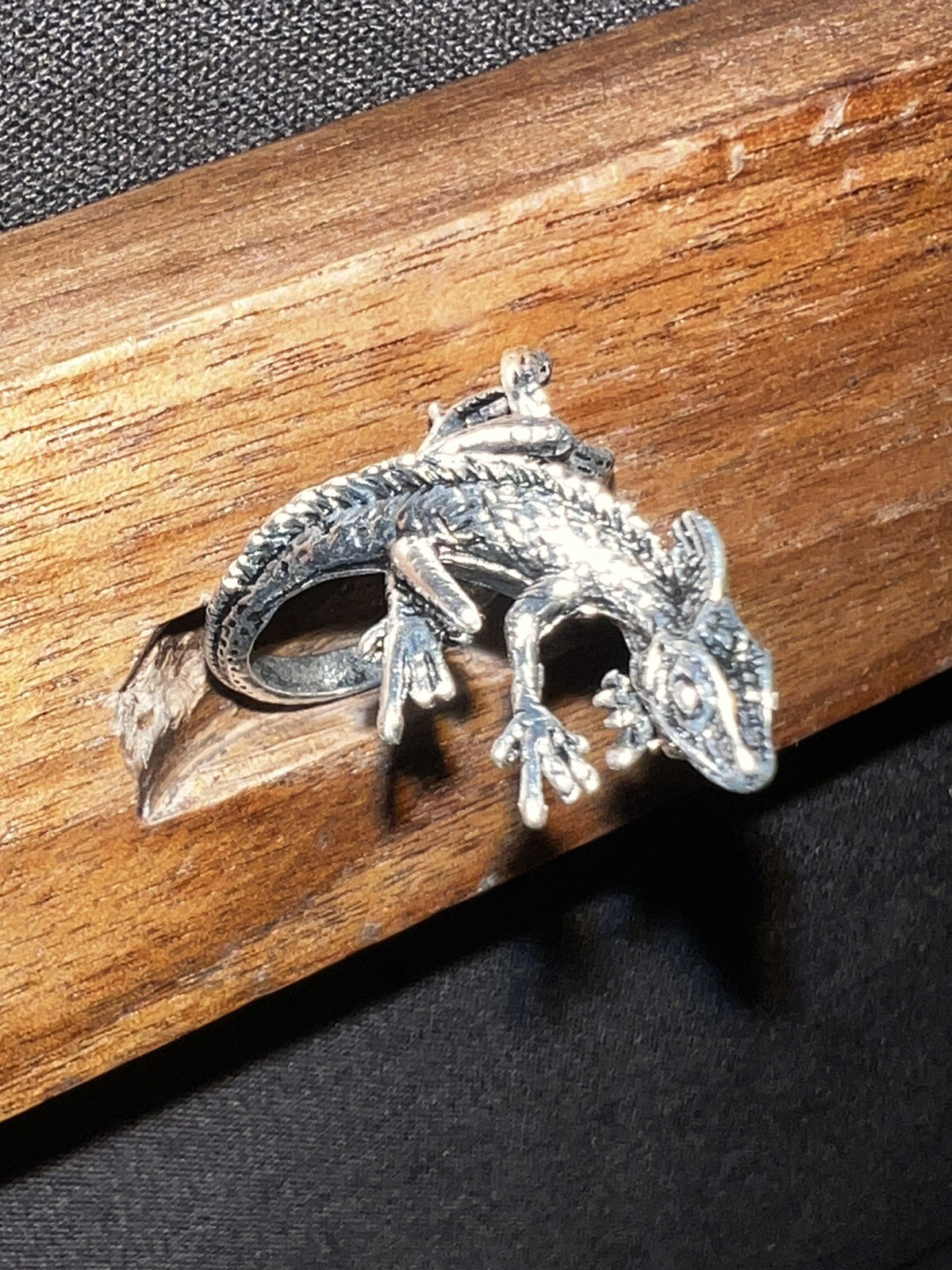 New Lizard, Chameleon,Reptile Ring, Renaissance, Halloween, Silver Color. Adjust