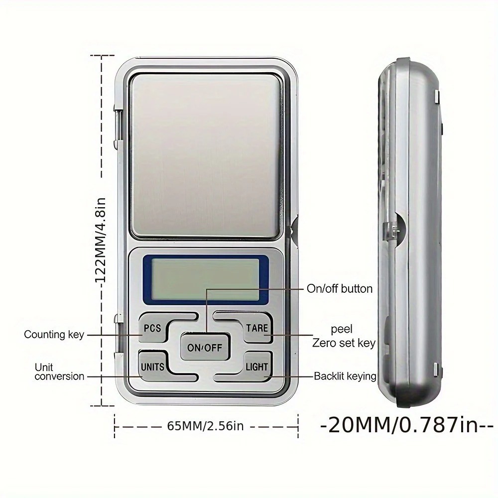 High Precision Digital Jewelry Scale 500g 0.01g Mini Pocket Gram Scale For Coin