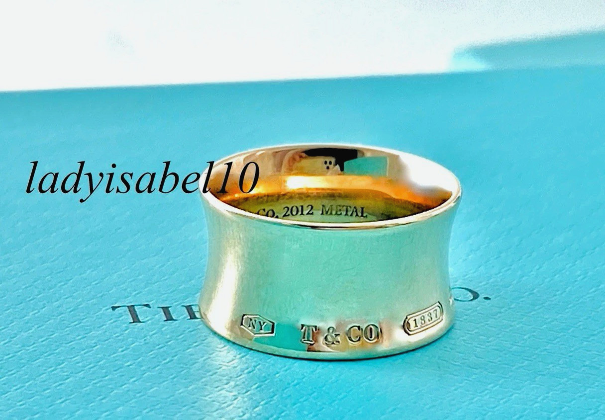 Sz 6 Tiffany & Co. Rubedo Metal 1837 Wide Ring Large w/ POUCH – Authentic
