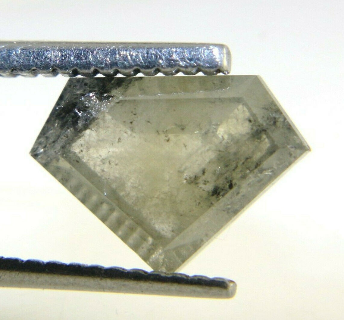 2.14 cts Gray Salt n Peppe Diamond Shape Rose Cut Diamond 7.90×10.95×3.25 MM