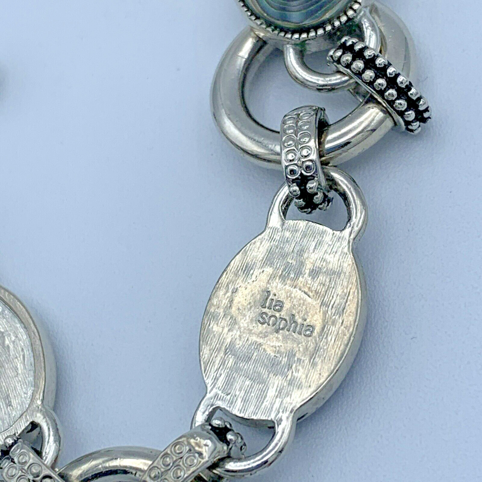 Lia Sophia 7.25 in Silver Tone Toggle Bracelet B3-57