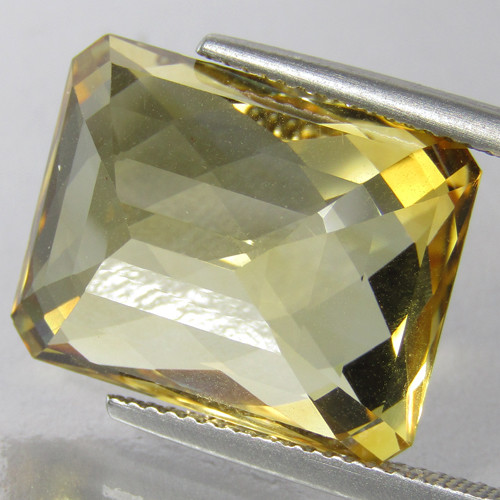 20.50Cts Natural Attractive Citrine Checker Cut Gemstone From Brazil