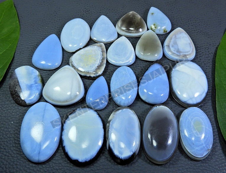 50Pcs Natural Owhyee Blue Opal Mix Shape Loose Gemstone Cabochon Wholesale Lot