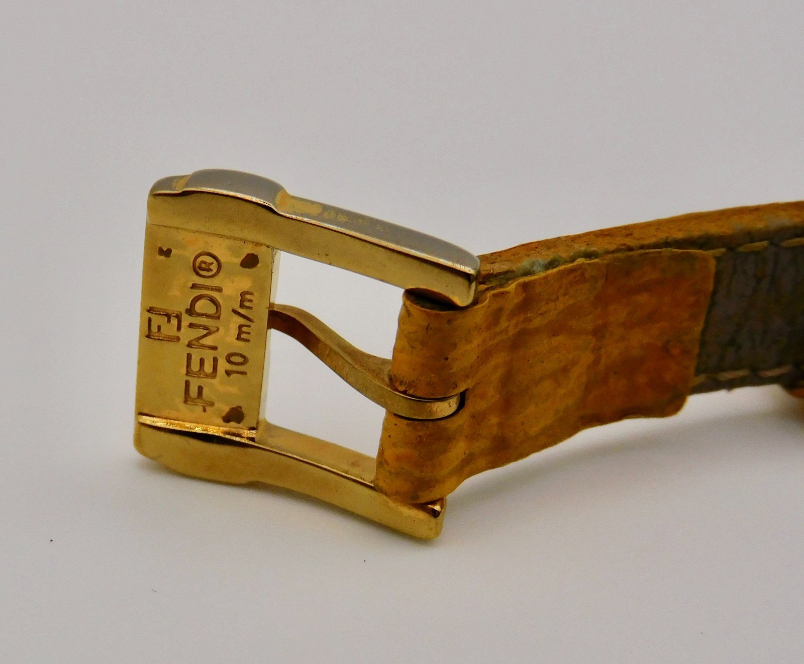 FENDI 640L Color Change Belt Gold Quartz Womens Watch in Box