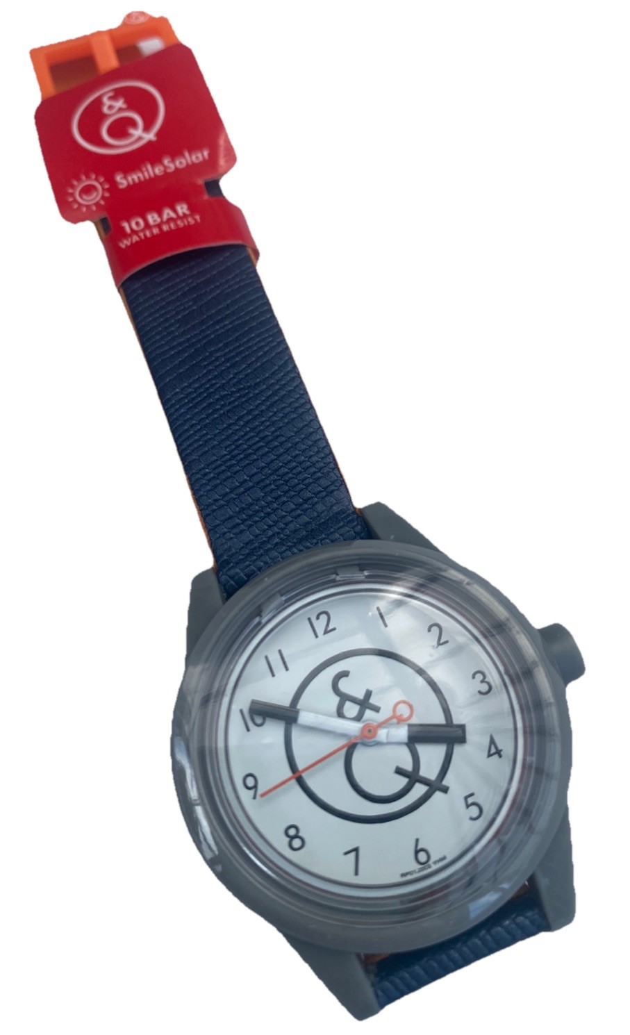 Citizen Q&Q Smile Solar Eco Friendly Watch Orange Grey Water Resist 10 BAR NEW