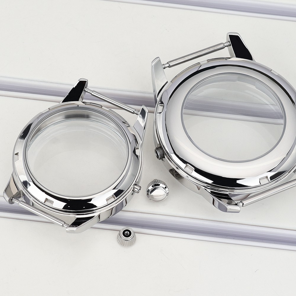 Silver 316L Stainless Steel Watch Case 40.6mm/33mm For Seiko NH34 NH35 NH36 NH38