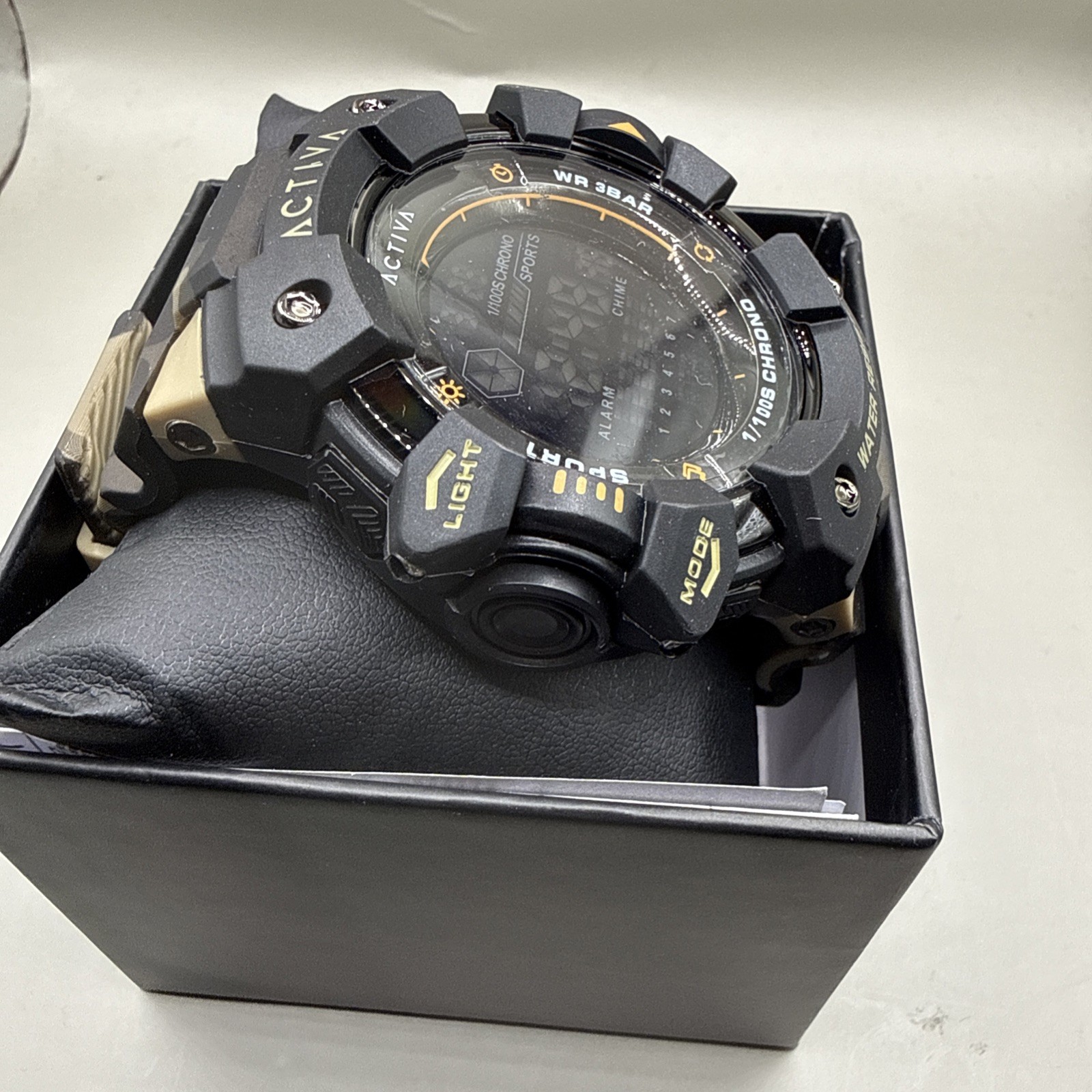 Activa Armour X Invicta Men’s 50mm Camouflage Khaki Digital Watch ACW8050MC-001
