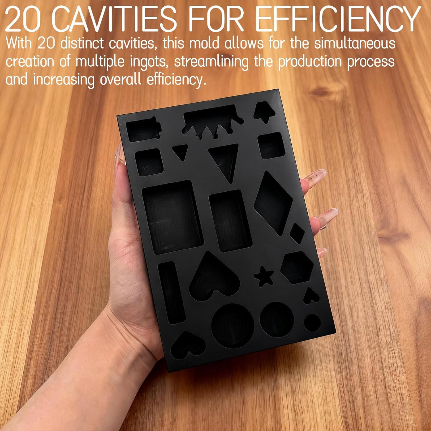 20-In-1 Graphite Ingot Mold for Metal Melting and Casting – Ideal for Gold, Silv