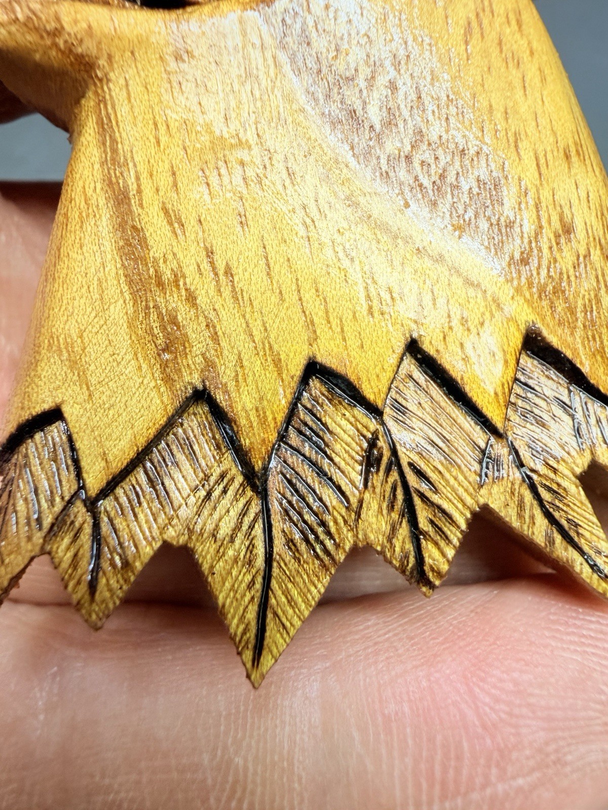 Carved Eagle Head Brooch Pin Signed Very Neat Looking