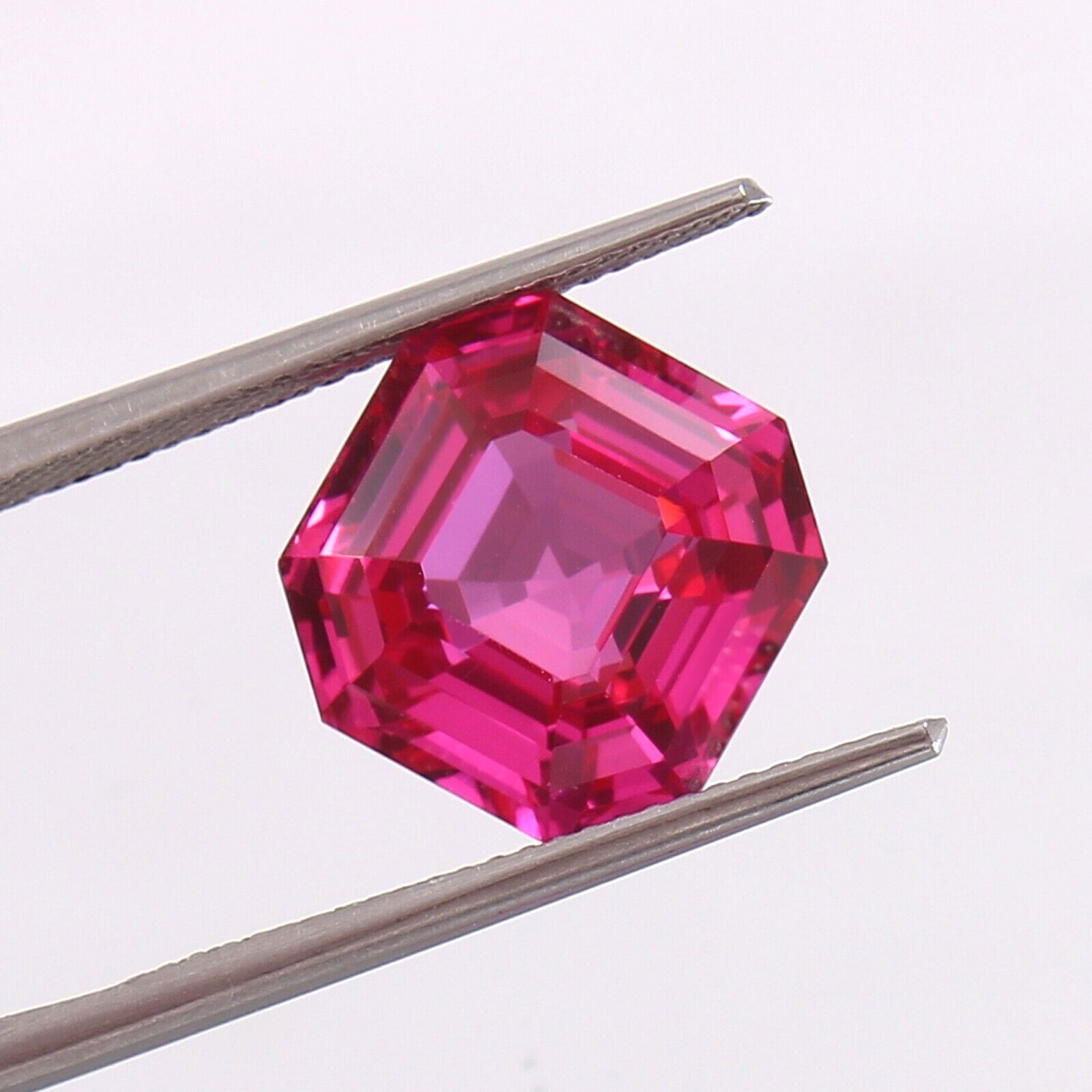 11 MM Natural Flawless Ceylon Pink Sapphire 9.05 CT Asscher Cut Loose Gemstone