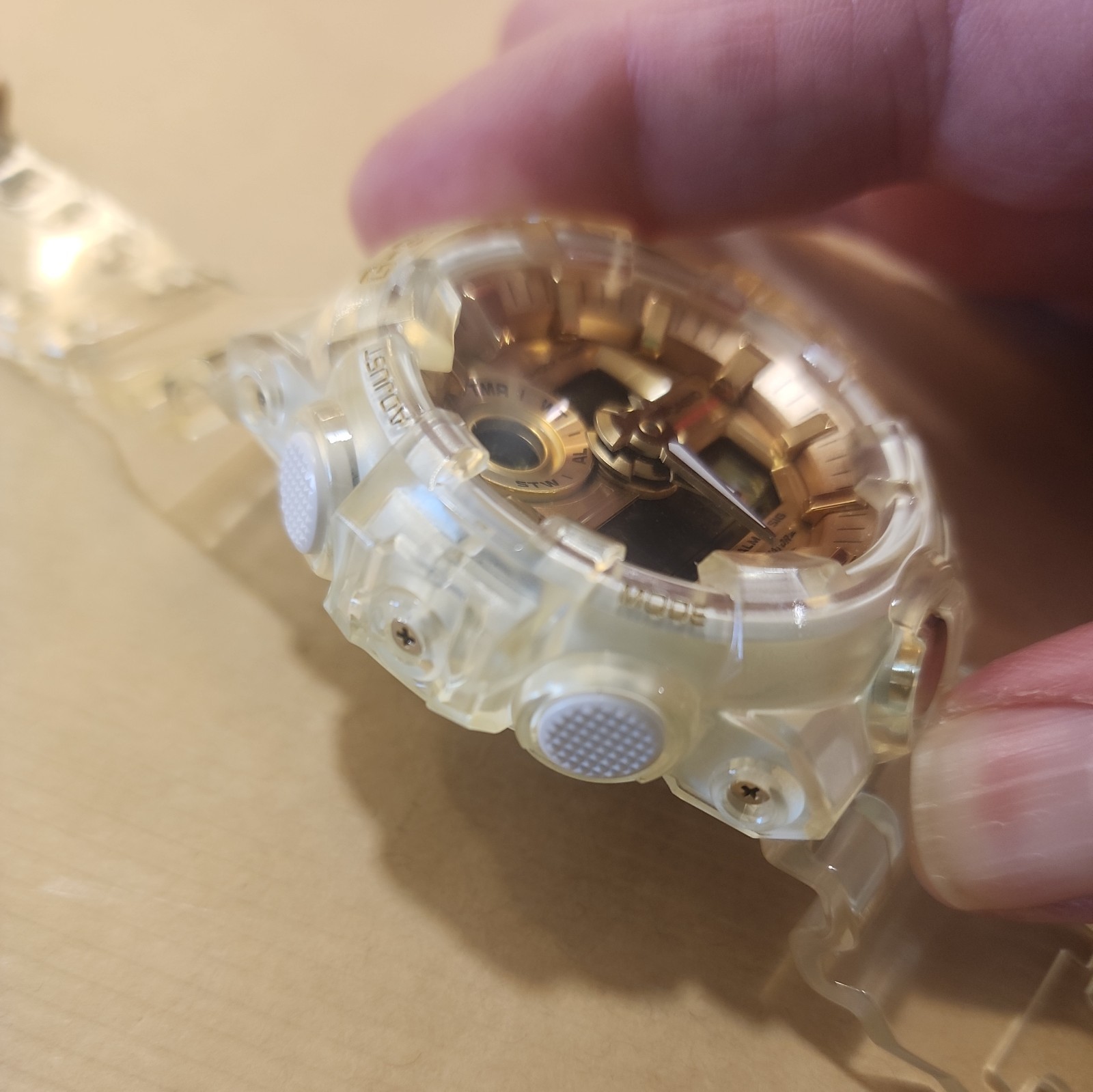 Casio G-Shock 35th Anniv. GA-735E 54mm Clear Digital/Analog Watch w/New Battery