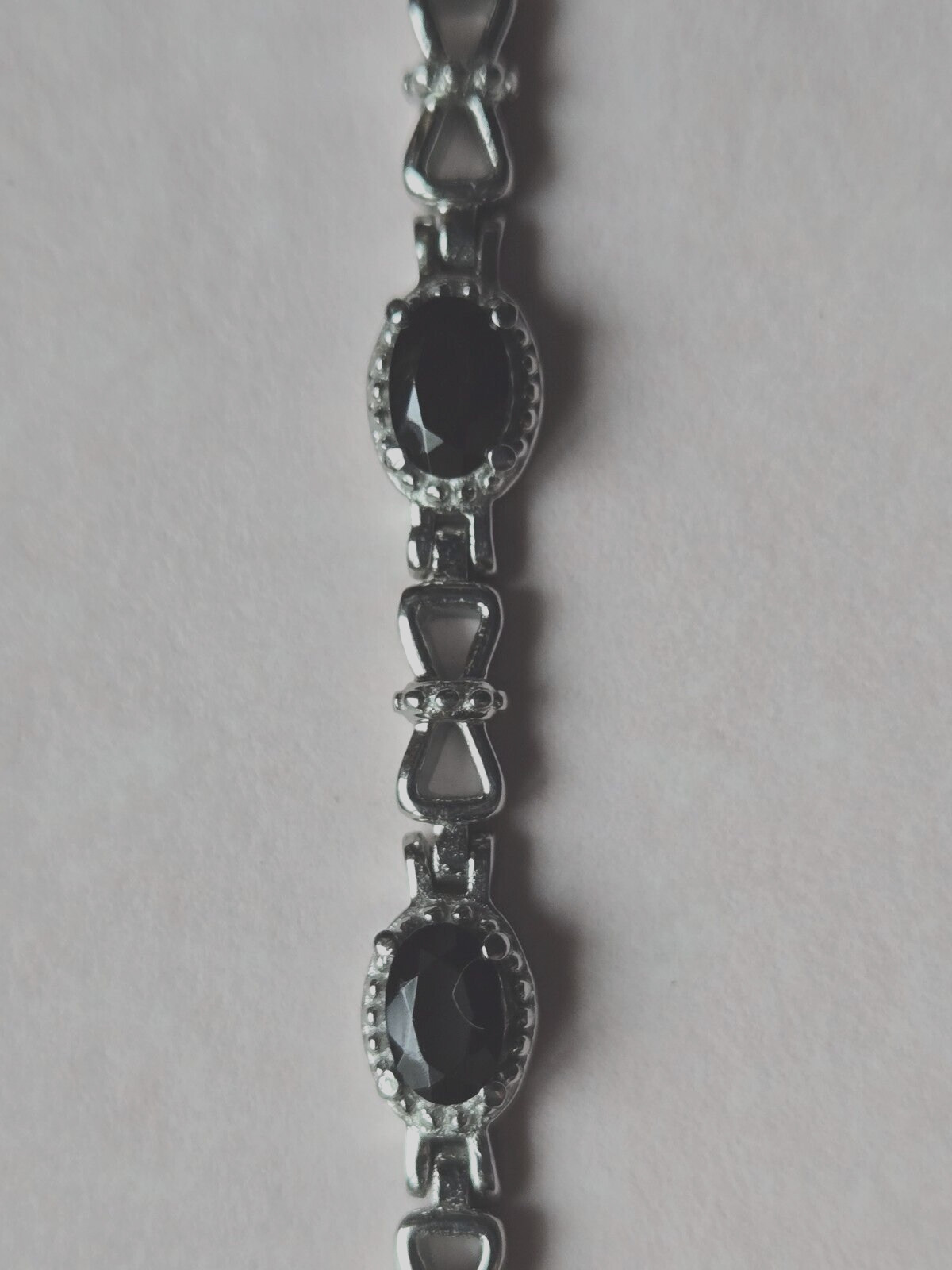 Black Spinel Tennis Bracelet in Surgical Stainless Steel (6.50-8.0) 4.10 ctw