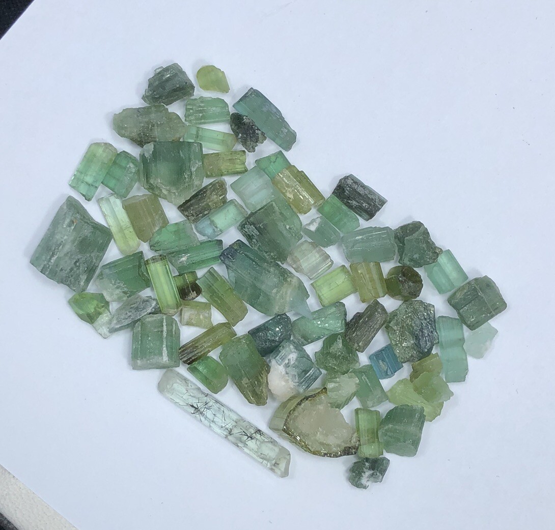 38 Carat Faceted Quality Natural Tourmaline Rough Lot from AFG Loose Gemstone