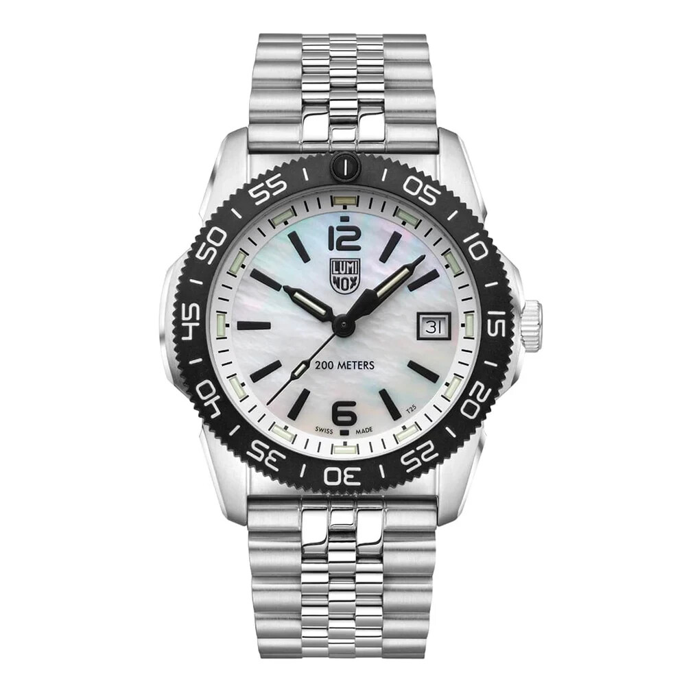 New Luminox XS.3126M Pacific Diver S.Steel White Mother Of Pearl Dial 39mm Watch