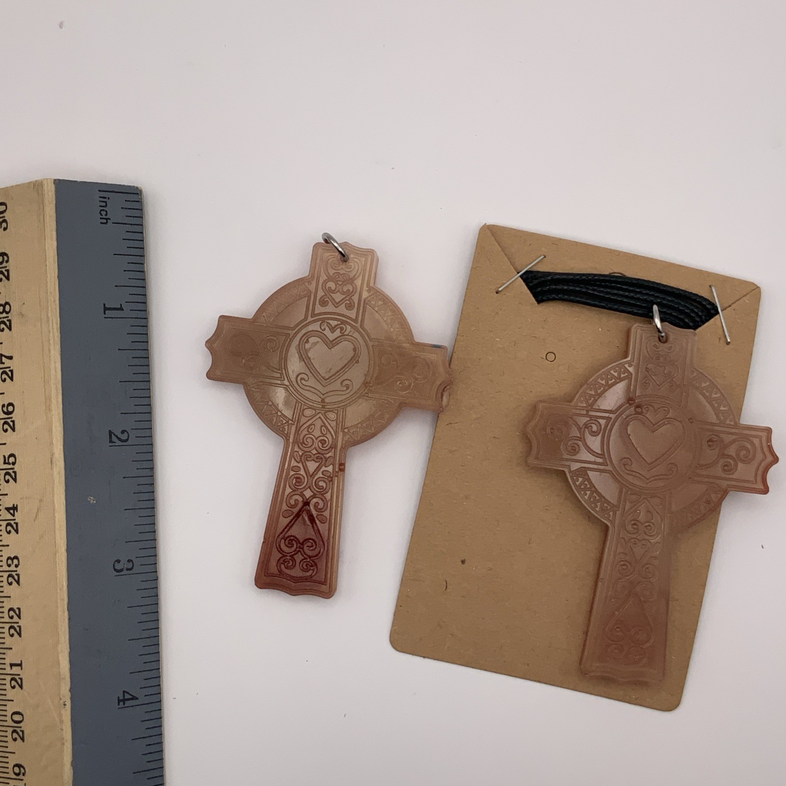 House Of David Handmade Cross Necklace Golden Ember