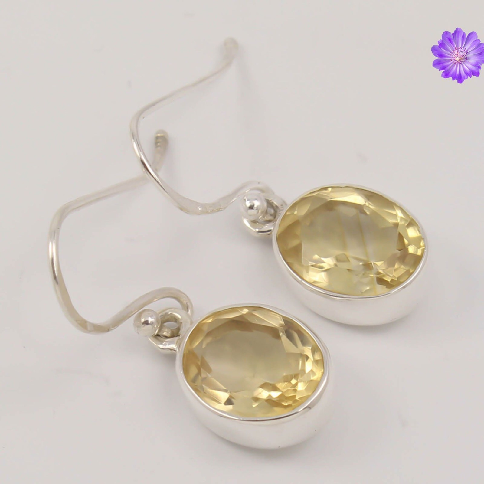 Citrine Gemstone 925 Sterling Silver Earring Handmade jewelry Earring Gift