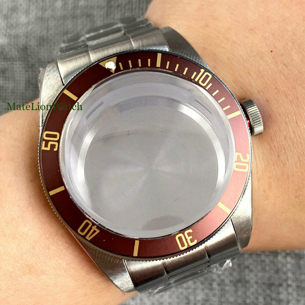 41mm 316L Mens Watch Case Fits NH35A NH36A ETA 2824 ST2130 PT5000 Sapphire Glass