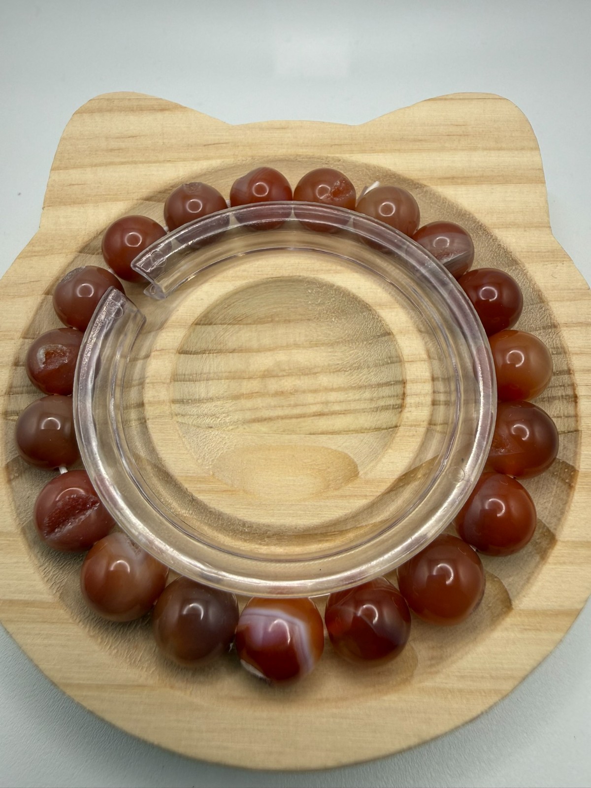 Natural Red Agate with Moss – 10mm – A12-1764