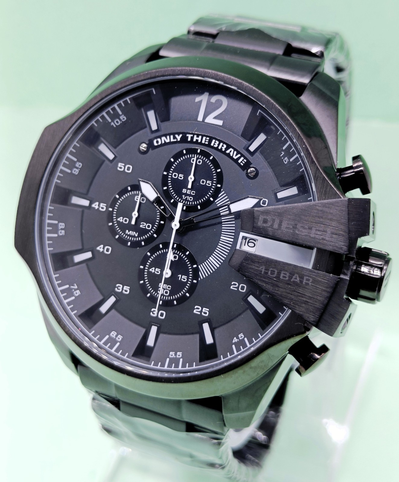 Amazing Diesel 10 Bar “ONLY THE BRAVE” Chronograph Quartz Men’s Wrist Watch