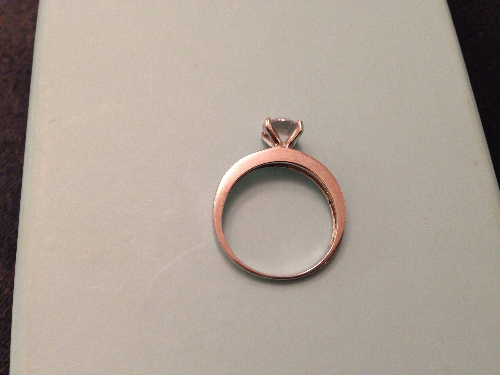 Lovely Solid Sterling Silver And Zicron Solitaire Ring 925 N