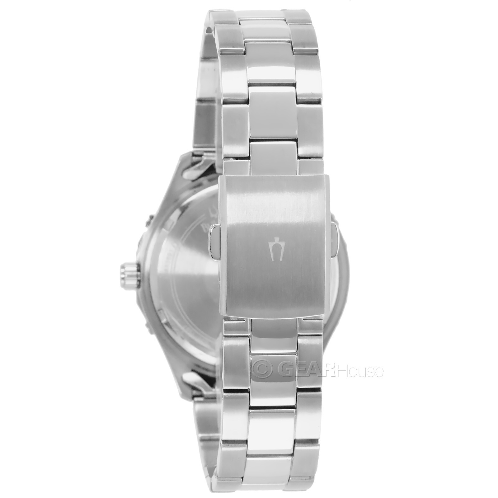BULOVA Marine Star Womens Watch, White MOP Dial, Silver Stainless Steel Band