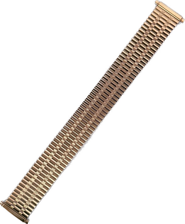 Vintage 17mm-21mm Sahara Ultra Thin 23k Gold Plate Stretch Men’s Wristwatch Band