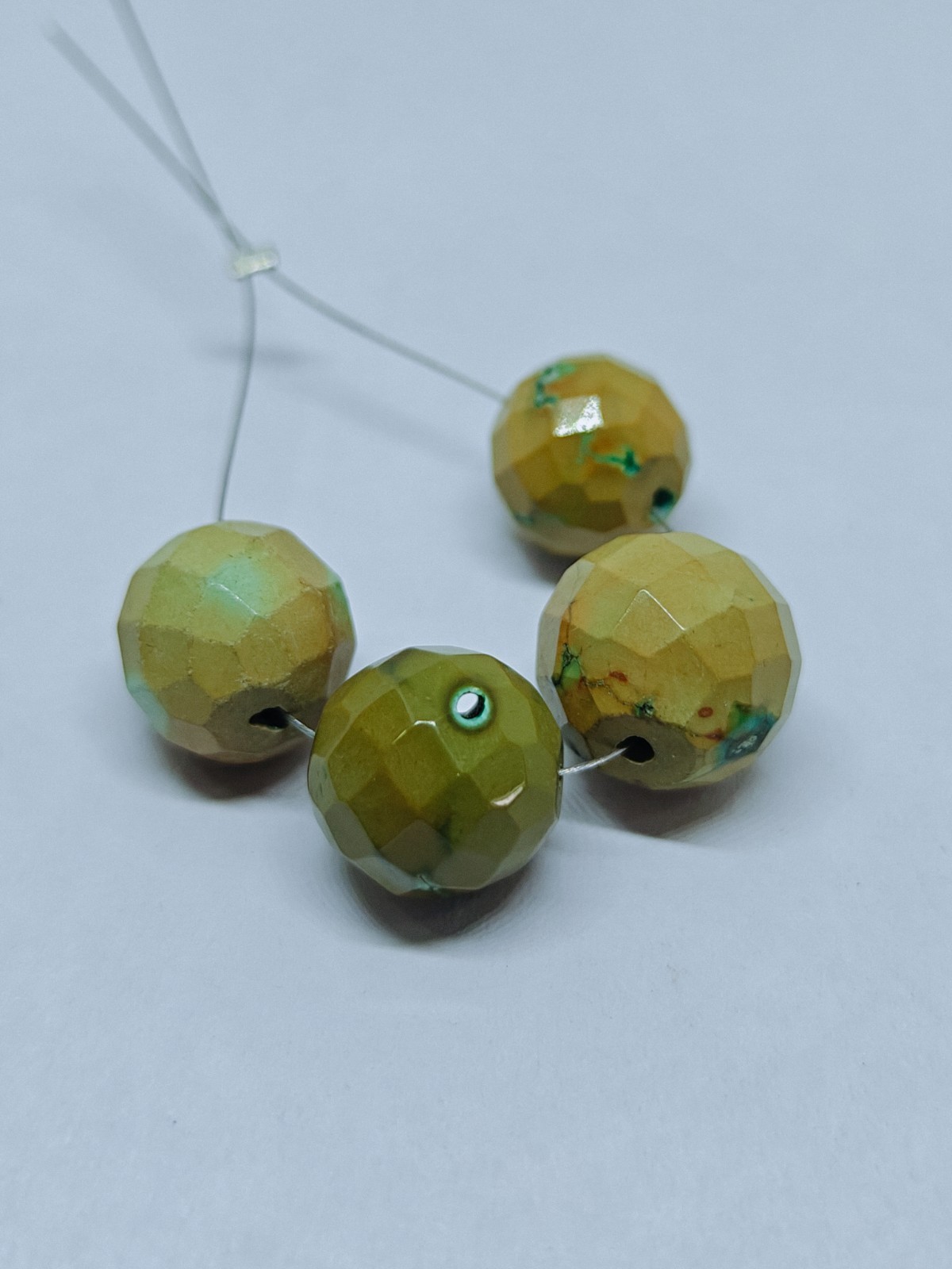 Turquoise Faceted Round Ball Beads, Loose Natural Gemstone For Jewelry Supplies