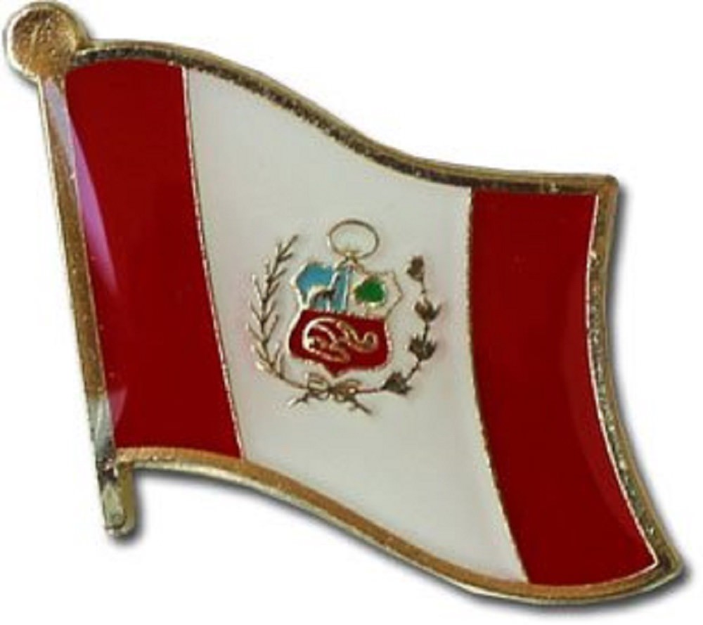 Peru Country Flag Bike Motorcycle Hat Cap lapel Pin