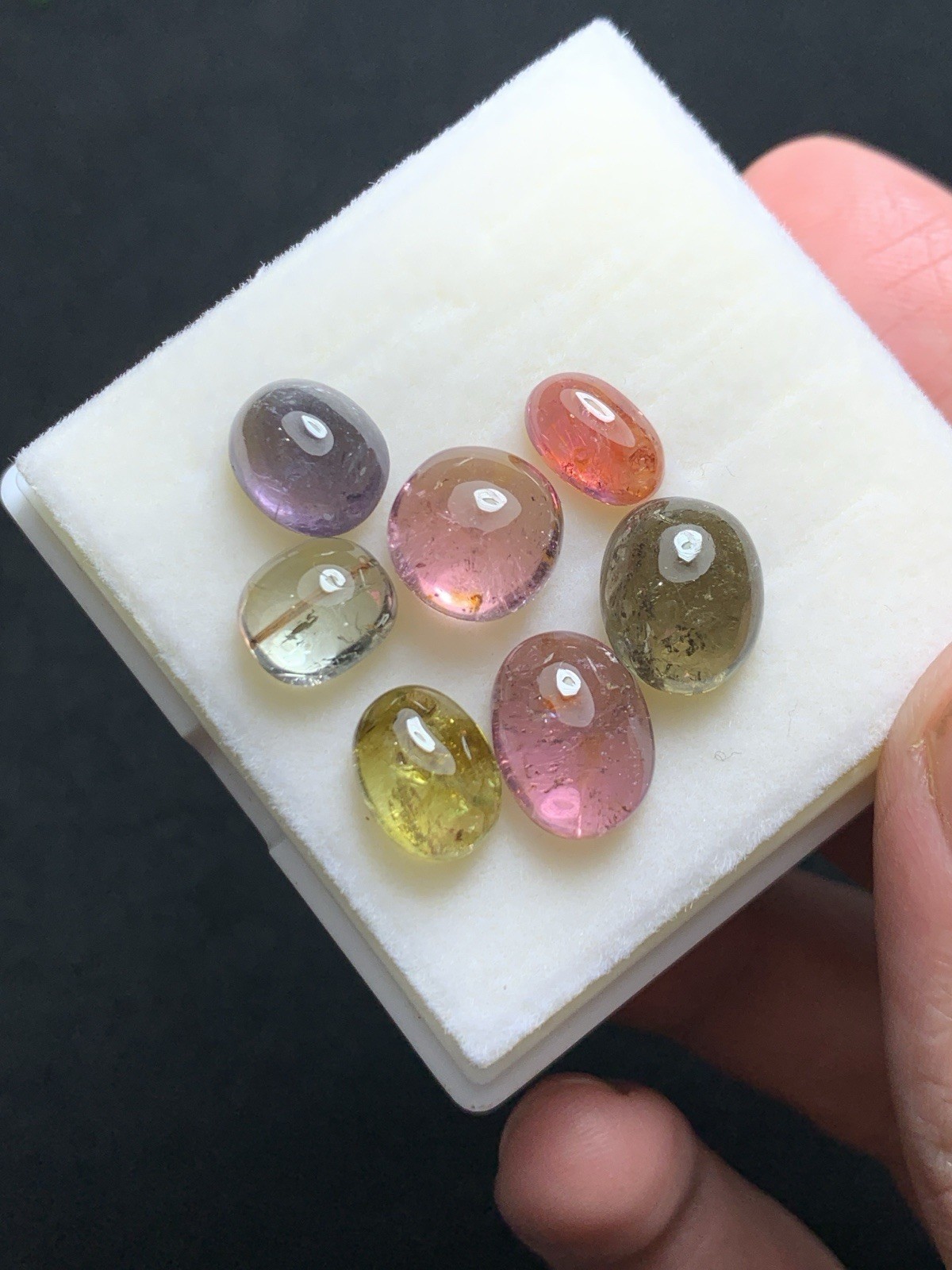 No Heat 25.20 Ct Tourmaline cabs from Africa12x9mm to 9x6mm Oval cut