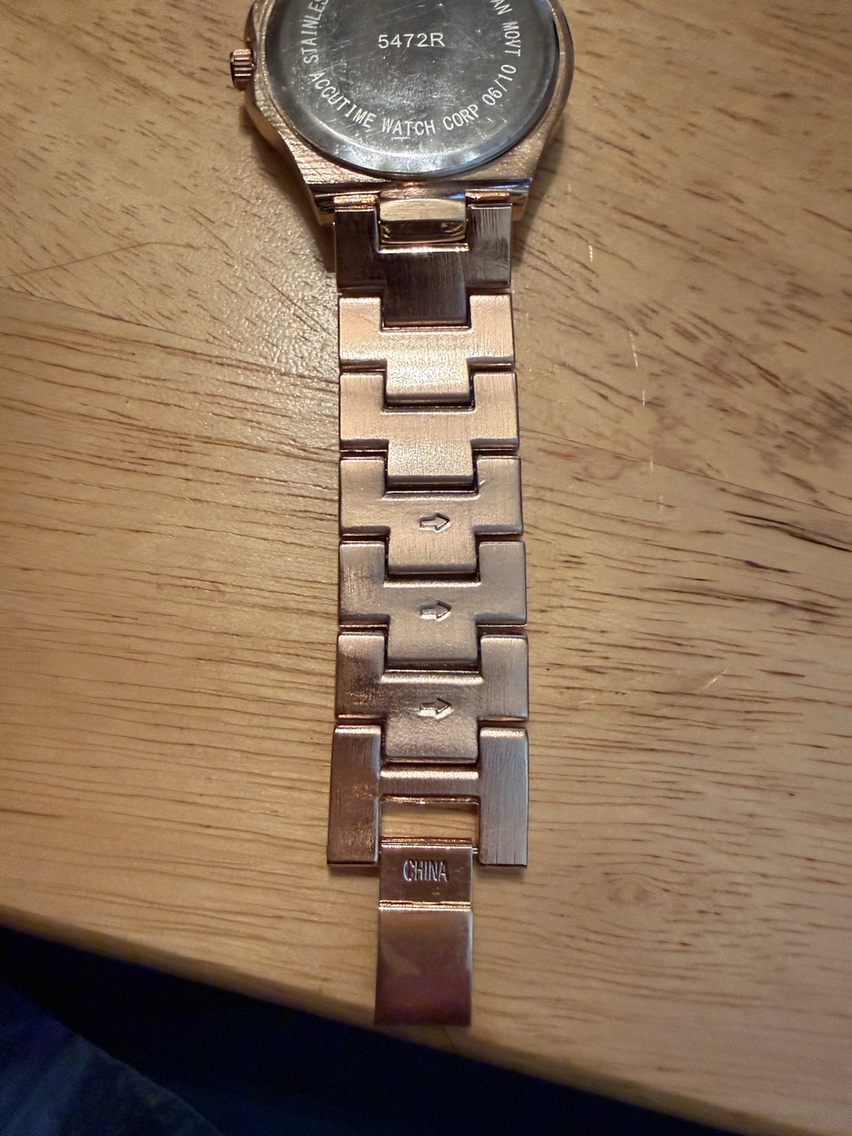 Kim Rogers Women’s Rose Gold Tone Rhinestone Quartz Watch New Battery Works