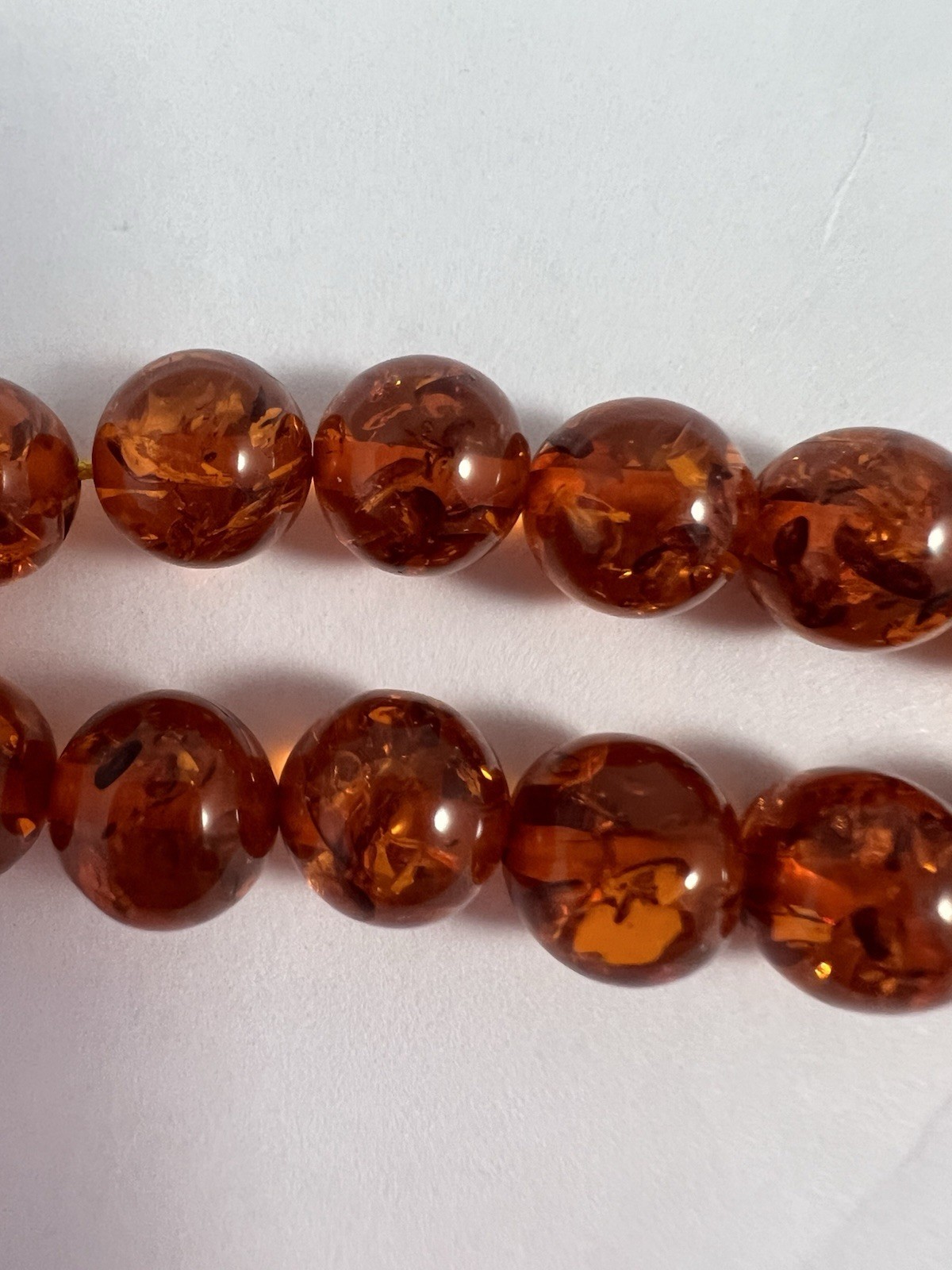 Vintage Cognac Baltic Amber Beads 10 Millimeter 27 Grams Old Stock