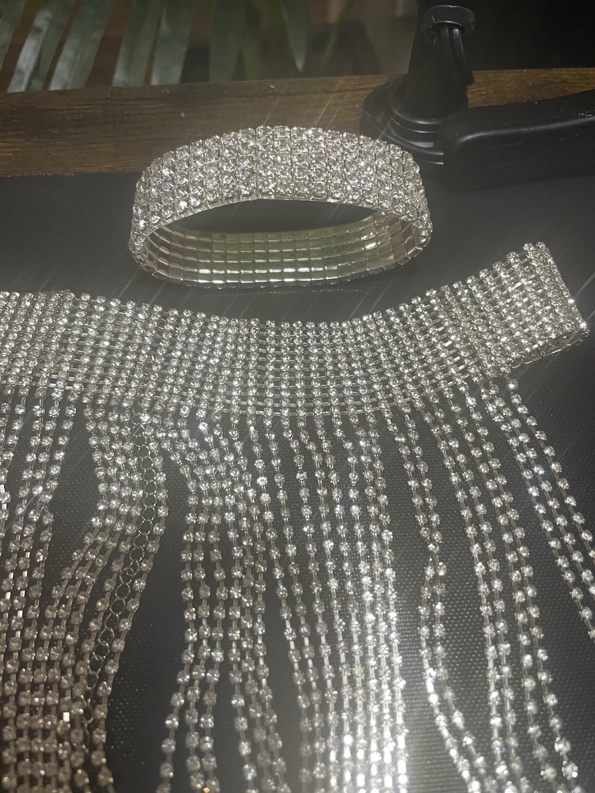 Silvery Sparkle Collection Vegas Bling Statement Necklaces Earrings Bracelets