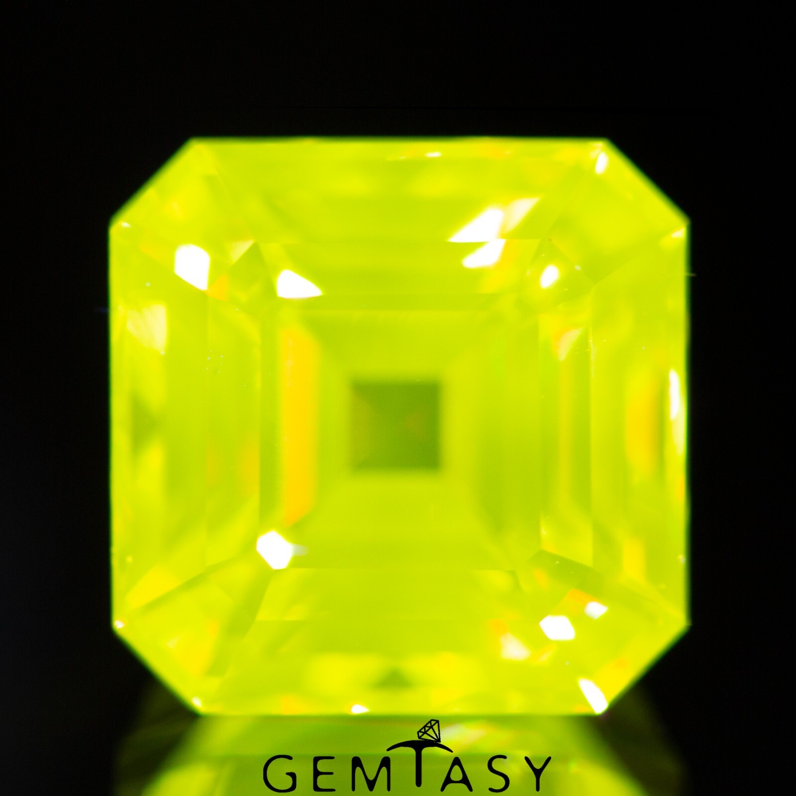 Cut stone – YAG Neon Czochralski (Pulled) lab grown, facet Octagon 9x9mm 6.55ct