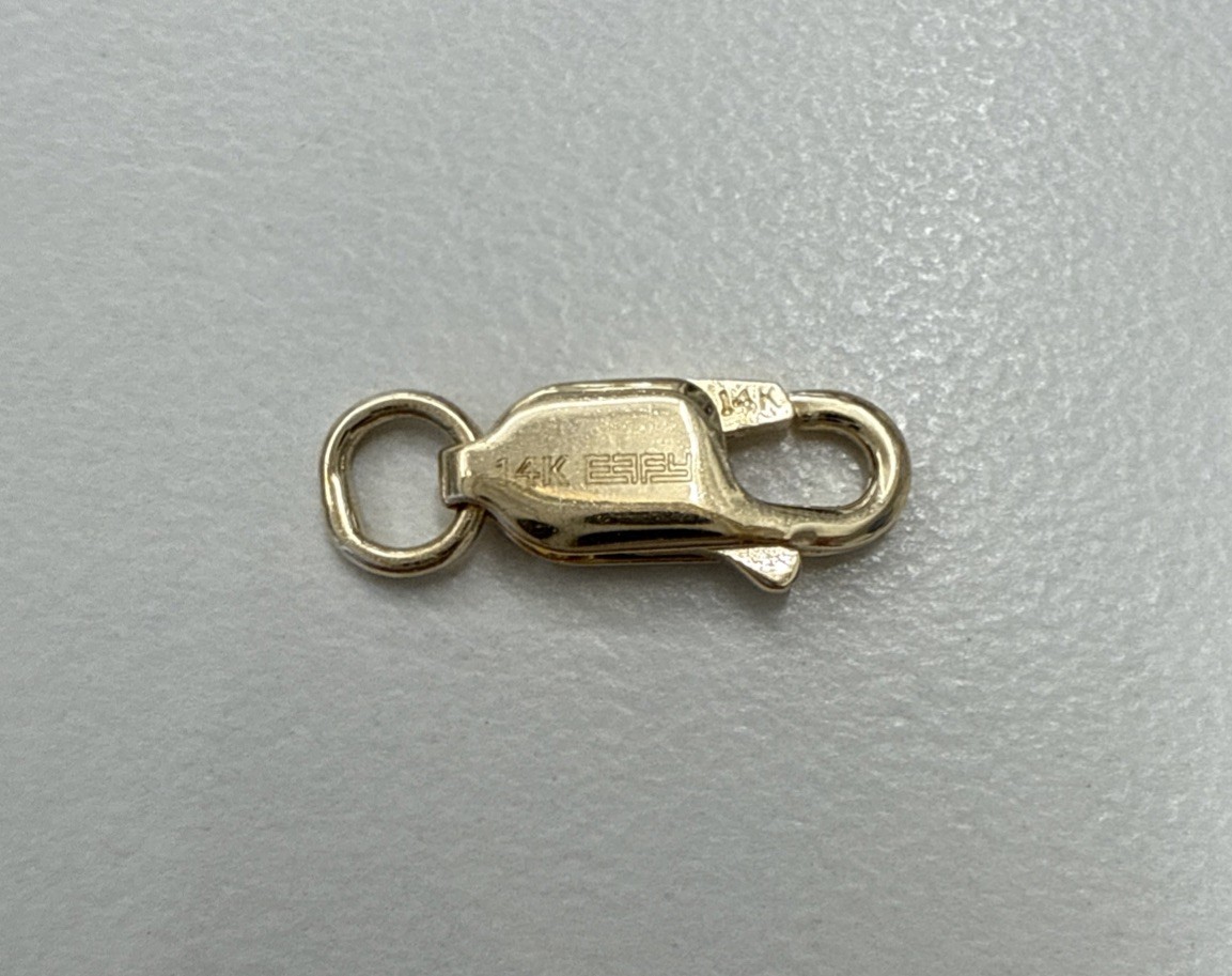 Effy 14k Yellow Gold Oval Lobster Lock 11.8 mm Clasp Finding Made In Italy