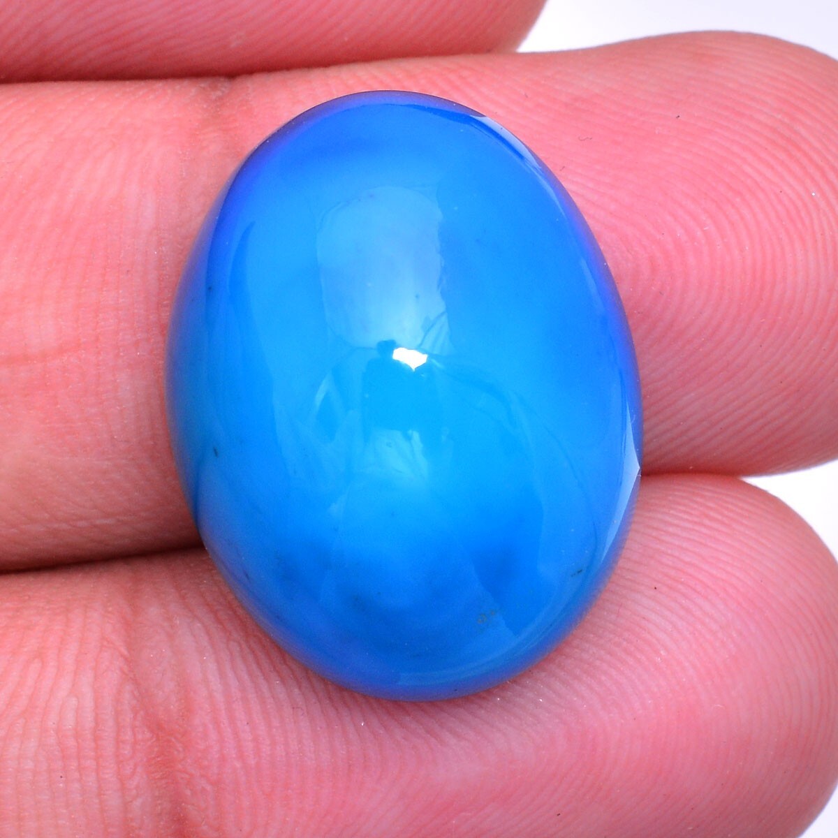 17.90 Cts Natural Ethiopian Blue Opal Top Quality Oval Cabochon Loose Gemstone