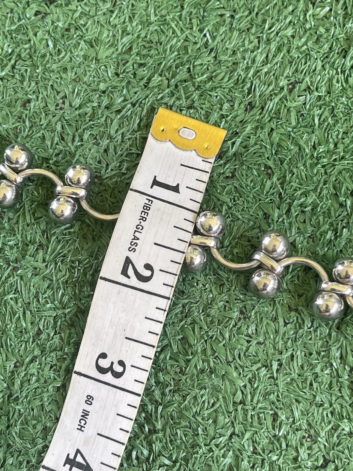 Vtg Marked 925 Sterling Silver DNA Vine Cha Cha Beads Toggle Clasp Bracelet 7.5”