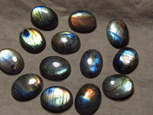 5X3 MM OVAL CABOCHON CUT LABRADORITE RAINBOW EFFECT 10 PC SET