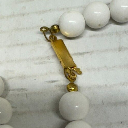 Vintage Art Deco Acrylic Necklace 18″ JEWELRY LOT White Pink Beige Costume 8X