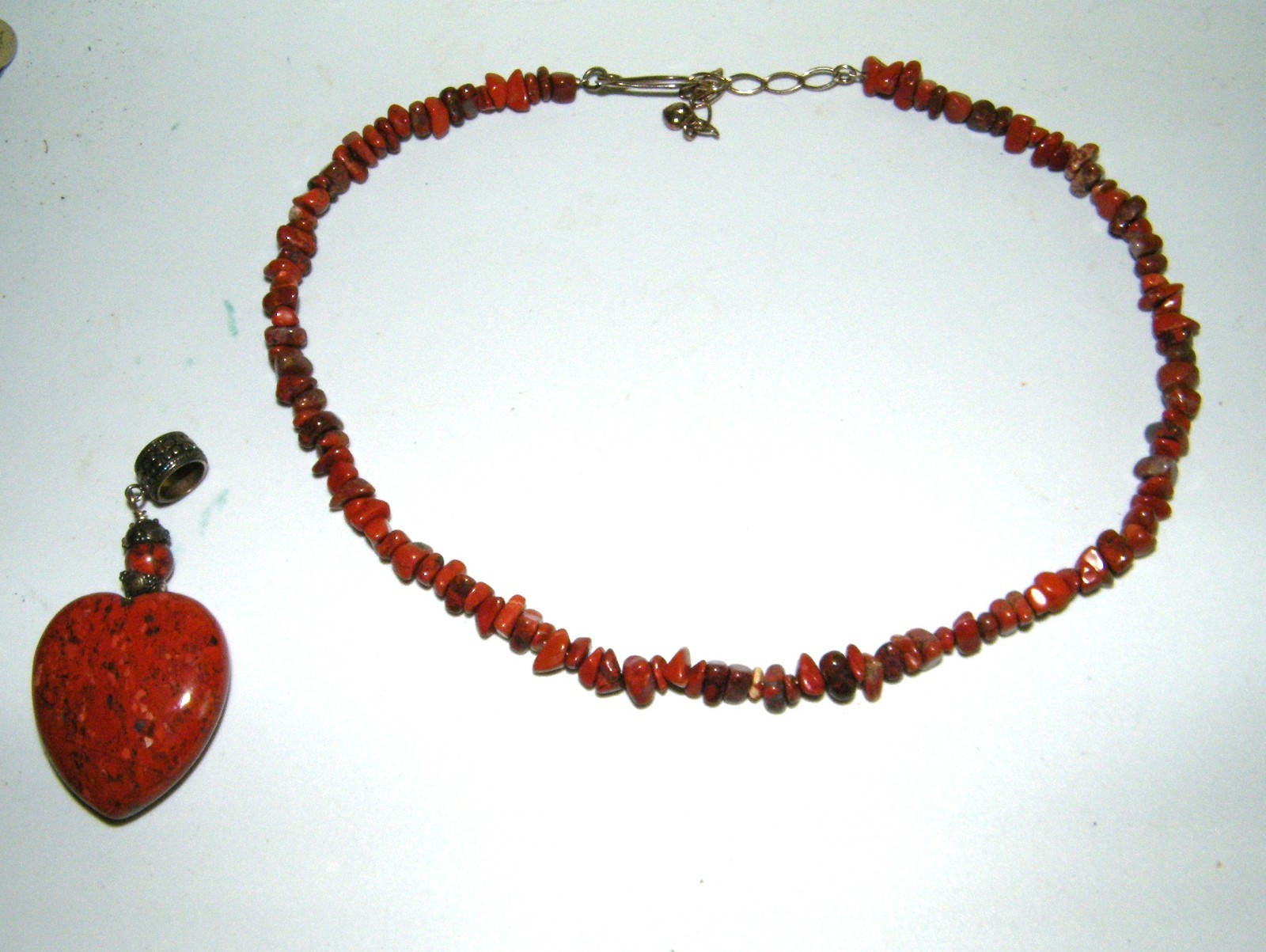 Mine Finds by Jay King DTR Red Jasper Heart Pendant Necklace