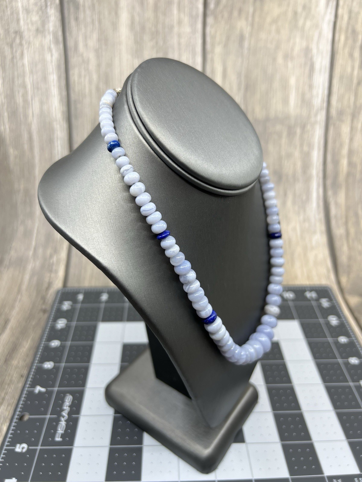 Blue Lace Agate & Lapis Lazuli Necklace Mine Finds by Jay King