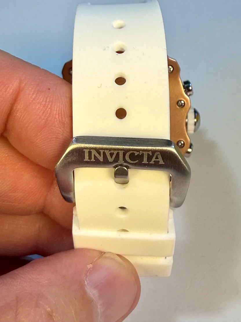 Invicta Racing 69702 -Rose Gold All Day Nitro Gen- 43mm White Dial Chrono Watch