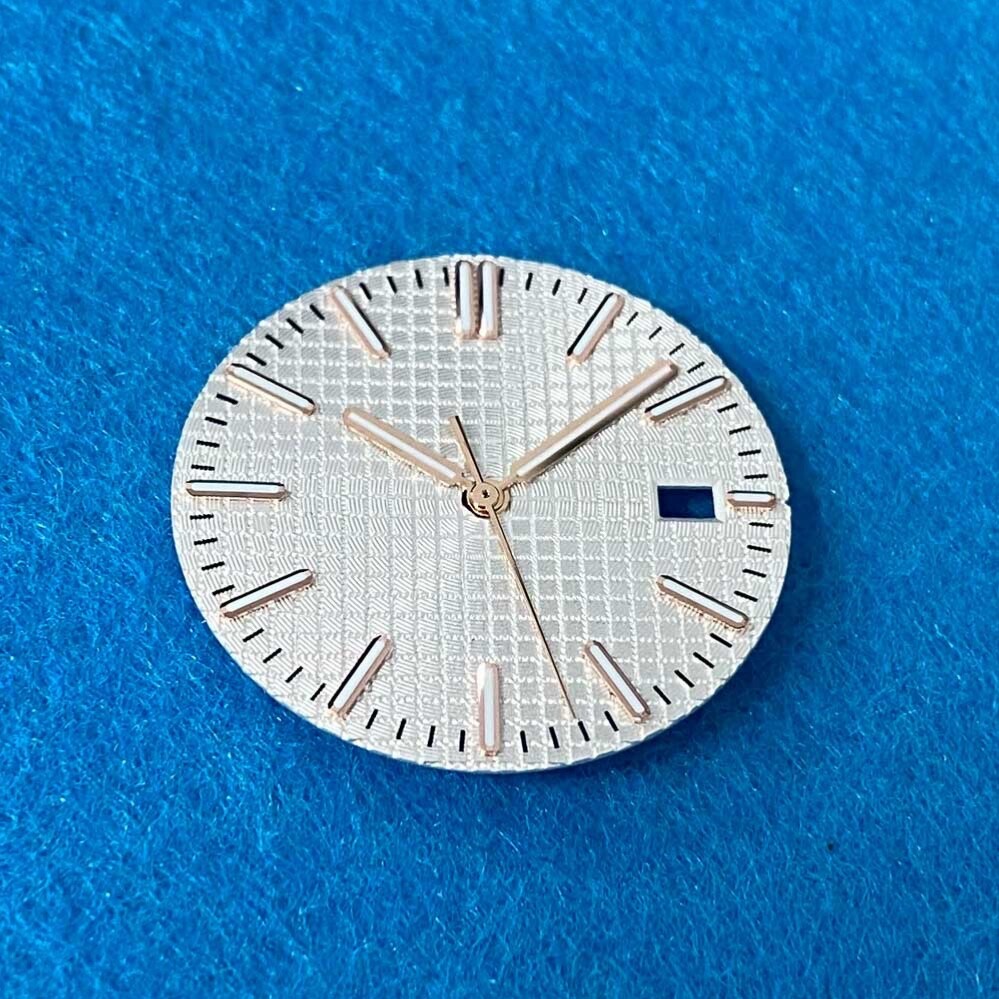 31.8mm Luminous White Rose Gold Watch Dial+ Hands for N35